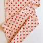 Red Mini Floral on Blush Table Runner