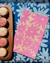 Floral Splat on Pink Dinner Napkins