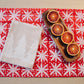 Red Floral Dots Table Runner