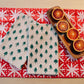 Red Floral Dots Table Runner