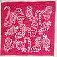 Candy Stripe on Fuchsia Tea Towel