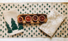 Mini Trees on Oatmeal Table Runner
