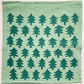 Glitter Trees on Green Tea Towel