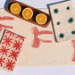 Striped Bows on Oatmeal Table Runner