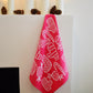 Candy Stripe on Fuchsia Tea Towel