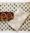 Snowflakes on Oatmeal Dinner Napkins