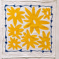 Floral Splat on White Tea Towel
