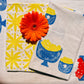 Yellow Floral Dots Dinner Napkins