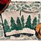 Forest Trees on Green Dinner Napkins