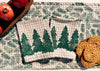 Forest Trees on Green Dinner Napkins