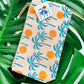 Palm Sunset Block Printed Zipper Pouch.