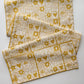 Garden Squares on Mustard Table Runner