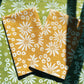 Harvest Florals on Mustard Dinner Napkins