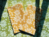 Harvest Florals on Mustard Dinner Napkins