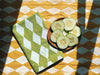 Diamonds on Green Dinner Napkins