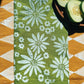 Harvest Florals on Green Dinner Napkins