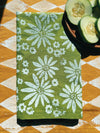 Harvest Florals on Green Dinner Napkins
