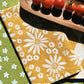 Harvest Florals on Mustard Dinner Napkins