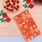 Garden Squares on Blush Dinner Napkins