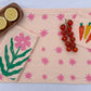 Pink Daisy on Blush Dinner Napkins