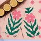 Pink Daisy on Blush Dinner Napkins