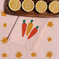 Carrots on Blush Dinner Napkins