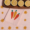 Carrots on Blush Dinner Napkins