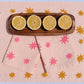 Pink Stars on Blush Dinner Napkins