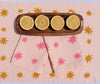 Pink Stars on Blush Dinner Napkins