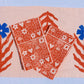 Garden Squares on Blush Dinner Napkins