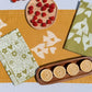 Love Birds on Green Dinner Napkins