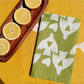 Love Birds on Green Dinner Napkins