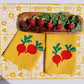 Beets on Mustard Dinner Napkins