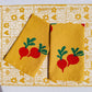 Beets on Mustard Dinner Napkins
