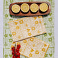Garden Squares on Green Table Runner