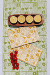 Garden Squares on Green Table Runner