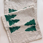 Forest Trees on Gingham Table Runner