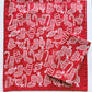 Holiday Stripe on Red Dinner Napkins