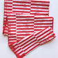 Stripe on Red Table Runner