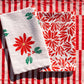 Stripe on Red Table Runner