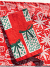 Presents on Red Dinner Napkins