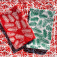 Pine Needles on Red Dinner Napkins
