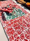Poinsettia Petal Burst Table Runner