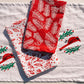 Cardinals on White Table Runner