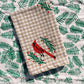 Cardinals on Gingham Dinner Napkins