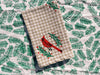 Cardinals on Gingham Dinner Napkins