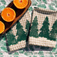 Forest Trees on Green Dinner Napkins