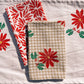 Poinsettia on White Table Runner