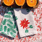 Pine Needles on White Dinner Napkins