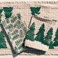 Pine Needles on Gingham Dinner Napkins
